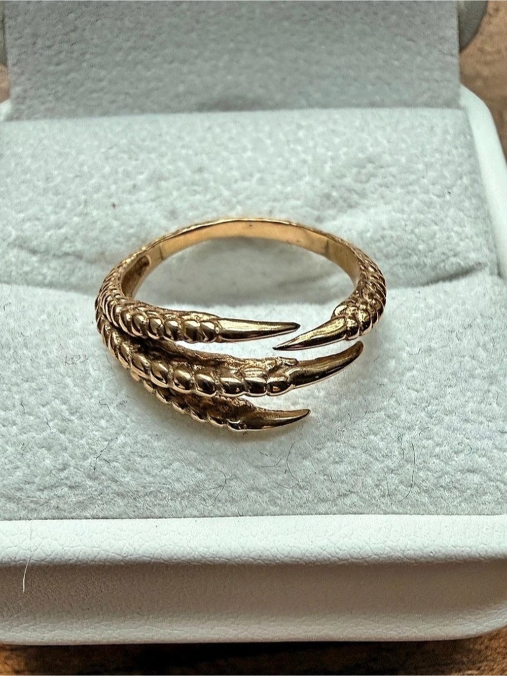 Gold-Tone Textured Ring Like New